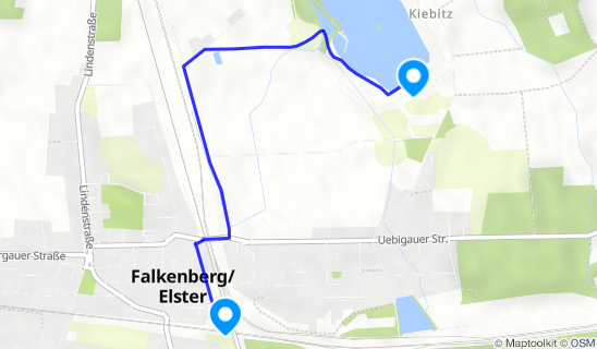 Kartenausschnitt Falkenberg(Elster)